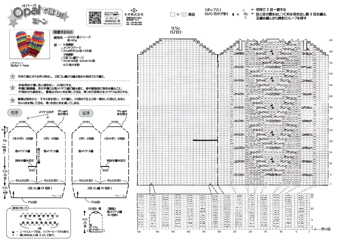 Opal �ŕ҂� �A�����͗l�̃~�g�� �̕҂ݐ}